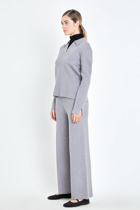 ENGLISH FACTORY - English Factory - Knit Wide Pants - PANTS available at Objectrare