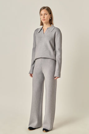 ENGLISH FACTORY - Knit Wide Pants - PANTS available at Objectrare
