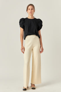 ENGLISH FACTORY - Knit Wide Pants - PANTS available at Objectrare