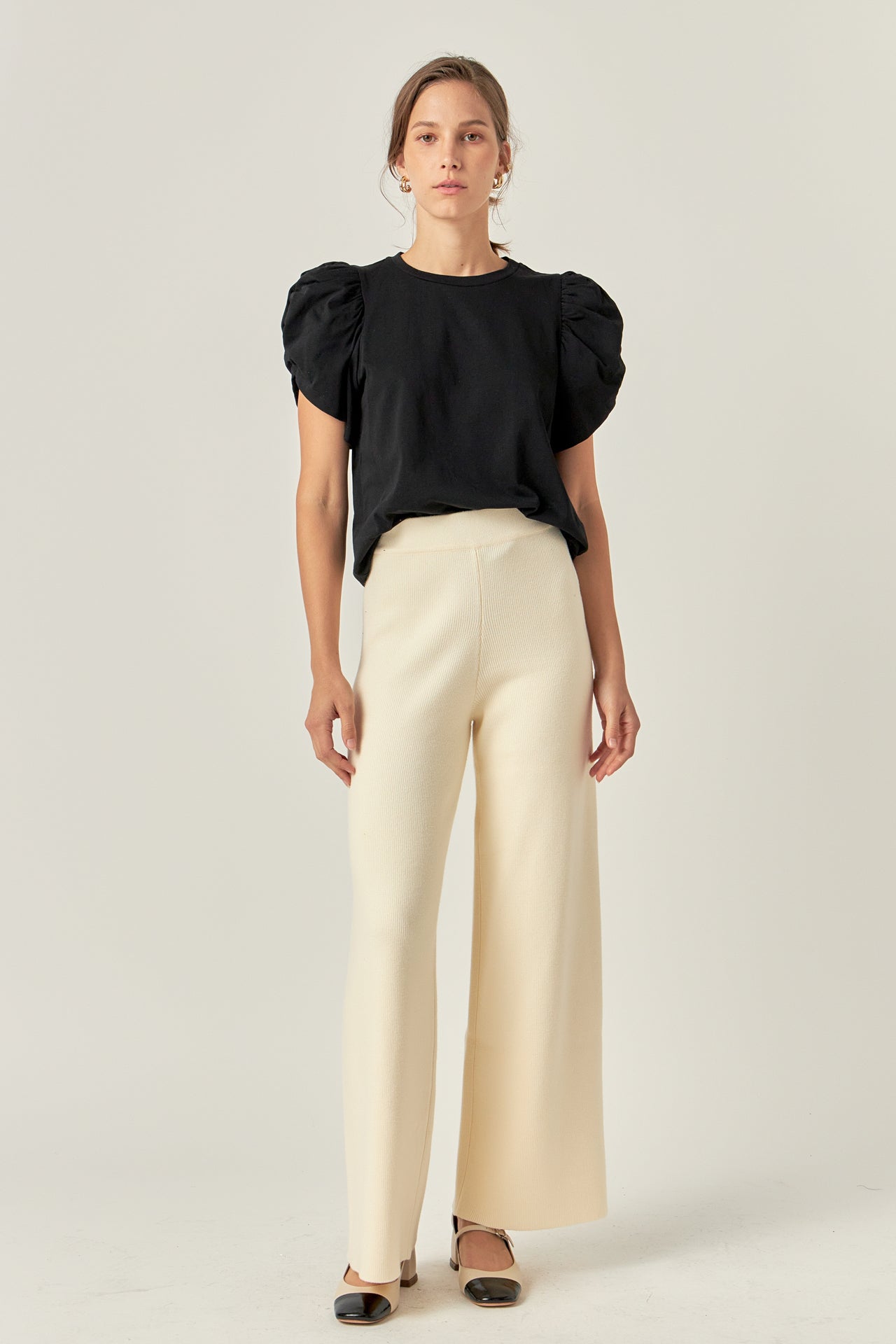 ENGLISH FACTORY - English Factory - Knit Wide Pants - PANTS available at Objectrare