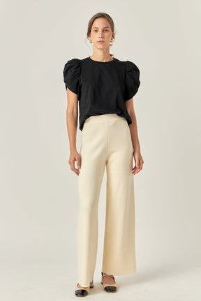 ENGLISH FACTORY - English Factory - Knit Wide Pants - PANTS available at Objectrare