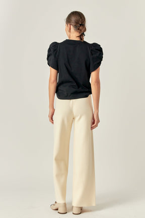 ENGLISH FACTORY - English Factory - Knit Wide Pants - PANTS available at Objectrare