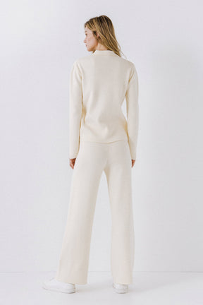 ENGLISH FACTORY - Knit Wide Pants - PANTS available at Objectrare