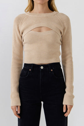 GREY LAB - Grey Lab - Super Crop Knit Top - TOPS available at Objectrare