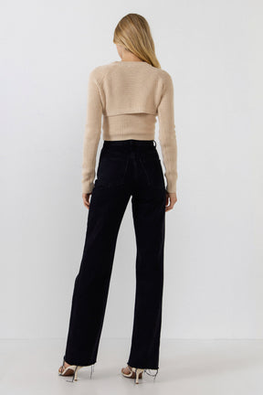 GREY LAB - Super Crop Knit Top - SWEATERS & KNITS available at Objectrare