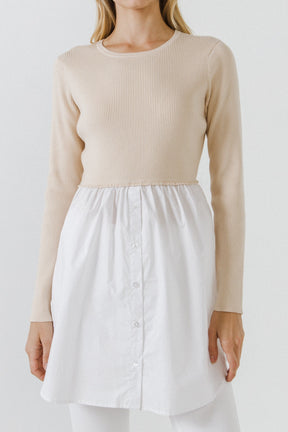 ENGLISH FACTORY - Shirt Detail Knit Top - SWEATERS & KNITS available at Objectrare