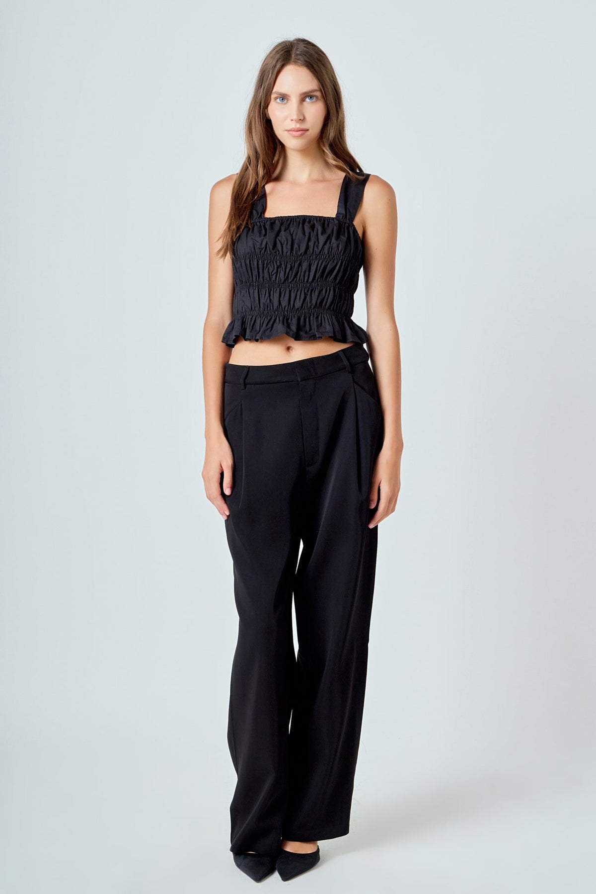 ENDLESS ROSE - Smocked Ruffle Top - TOPS available at Objectrare