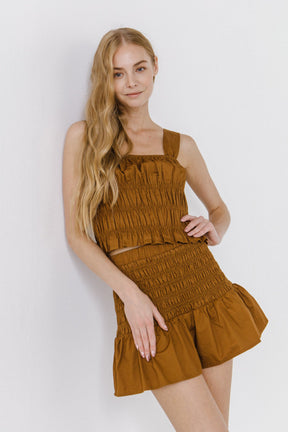 ENDLESS ROSE - Smocked Shorts - SHORTS available at Objectrare