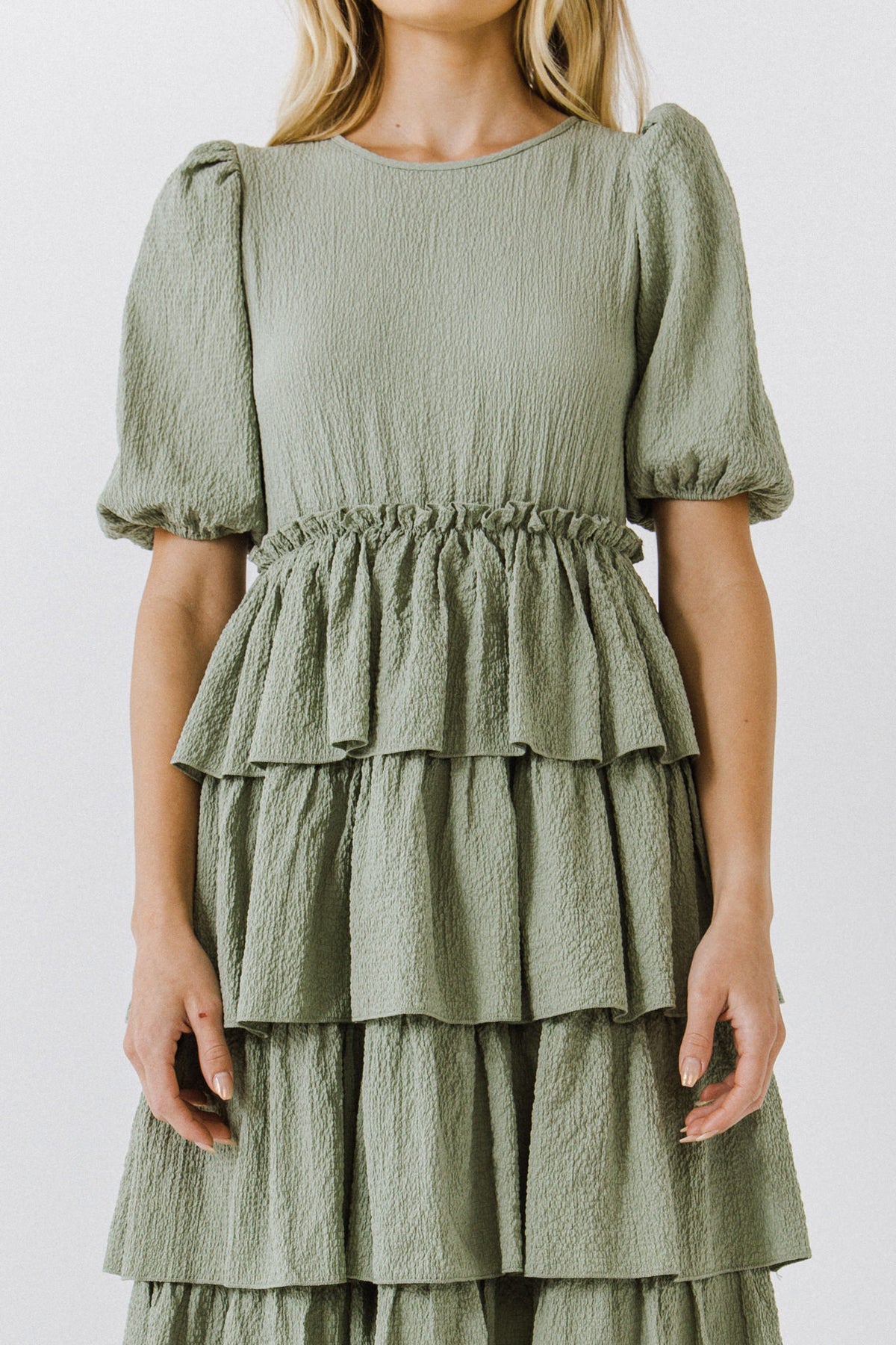 Layered Ruffles Maxi Dress