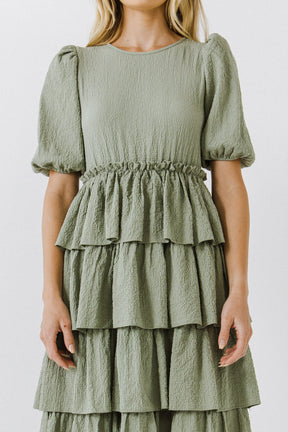 FREE THE ROSES - Layered Ruffles Maxi Dress - DRESSES available at Objectrare