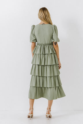 FREE THE ROSES - Layered Ruffles Maxi Dress - DRESSES available at Objectrare