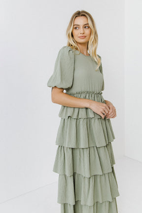 FREE THE ROSES - Layered Ruffles Maxi Dress - DRESSES available at Objectrare