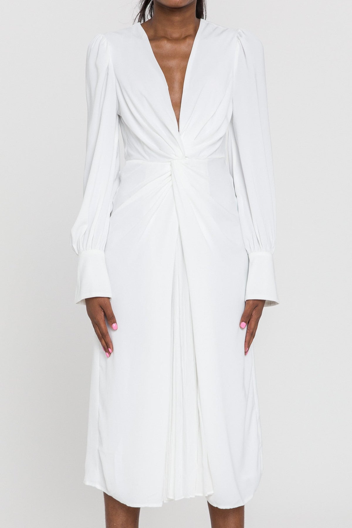 ENDLESS ROSE - Twist Front Midi Dress - DRESSES available at Objectrare