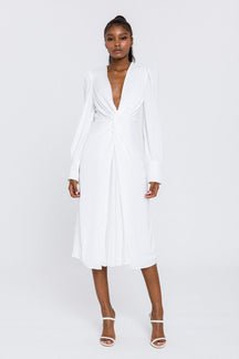 ENDLESS ROSE - Twist Front Midi Dress - DRESSES available at Objectrare