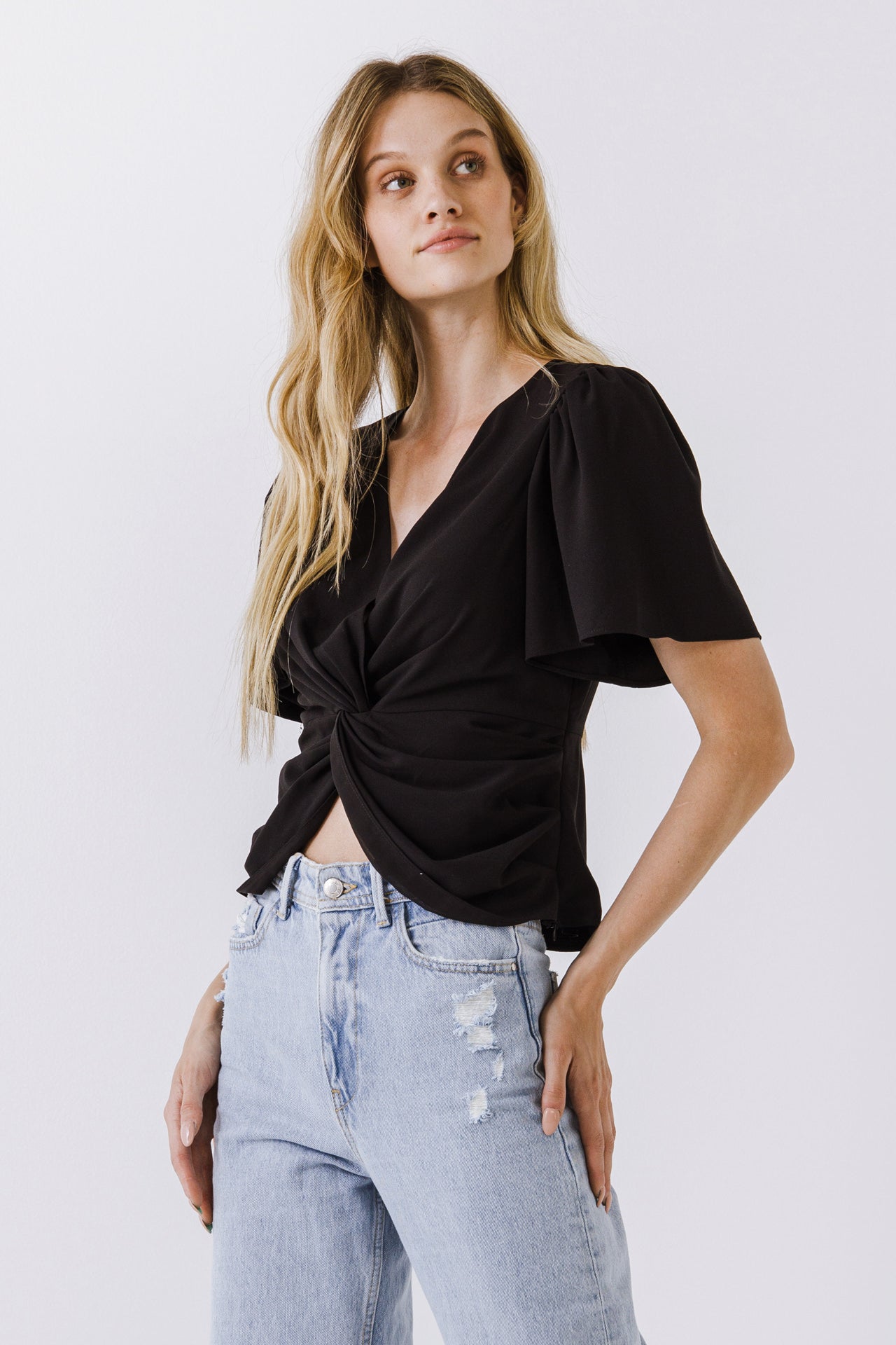 ENDLESS ROSE - Endless Rose - Solid Knotted Top - TOPS available at Objectrare