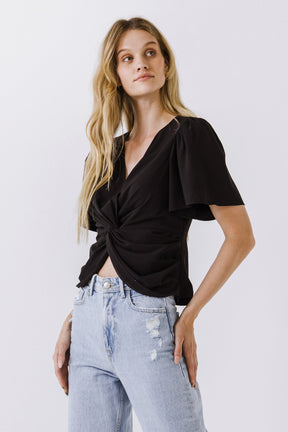 ENDLESS ROSE - Solid Knotted Top - TOPS available at Objectrare