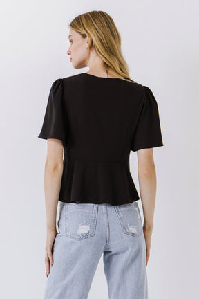 ENDLESS ROSE - Solid Knotted Top - TOPS available at Objectrare