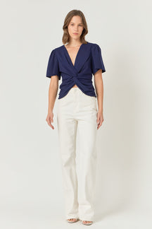 ENDLESS ROSE - Solid Knotted Top - TOPS available at Objectrare