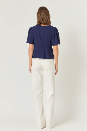 ENDLESS ROSE - Solid Knotted Top - TOPS available at Objectrare