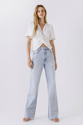 ENDLESS ROSE - Solid Knotted Top - TOPS available at Objectrare