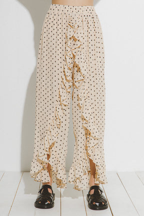 FREE THE ROSES - Free The Roses - Polka Dot Ruffled Pants - PANTS available at Objectrare