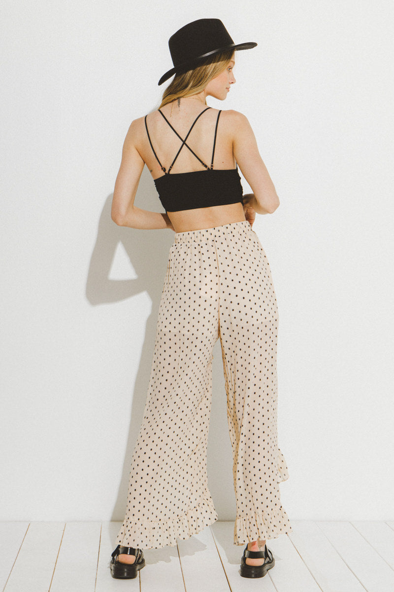 FREE THE ROSES - Free The Roses - Polka Dot Ruffled Pants - PANTS available at Objectrare