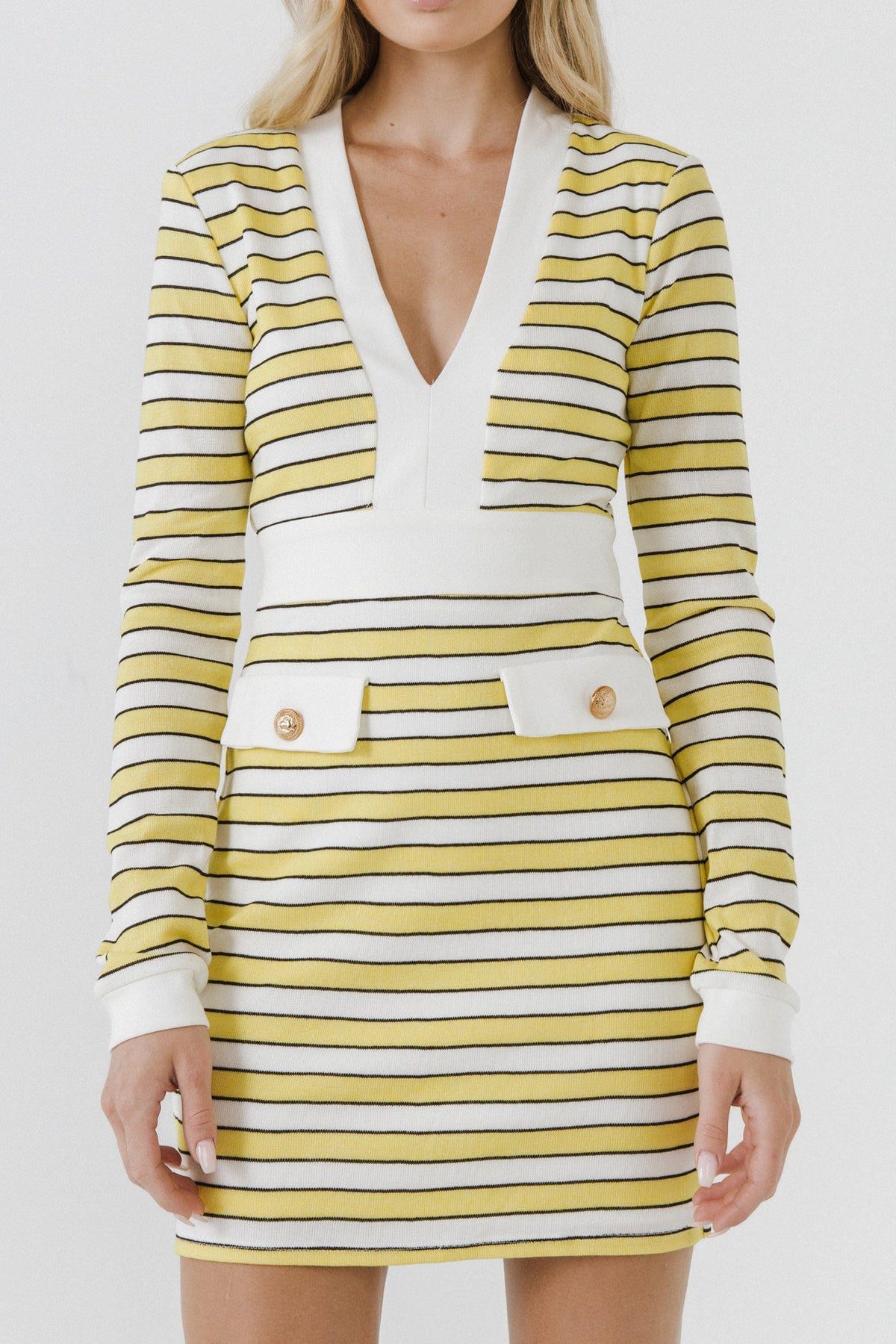 ENDLESS ROSE - Stripe Mini Dress - DRESSES available at Objectrare