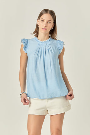 Contrast Stitch Sleeveless Top