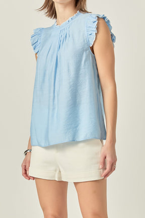 Contrast Stitch Sleeveless Top