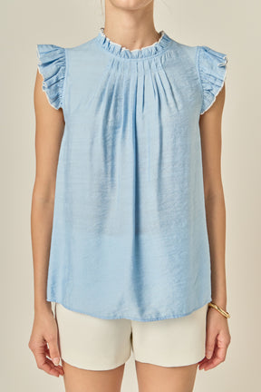 ENGLISH FACTORY - Contrast Stitch Sleeveless Top - TOPS available at Objectrare