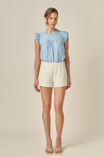 ENGLISH FACTORY - Contrast Stitch Sleeveless Top - TOPS available at Objectrare