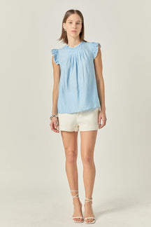 Contrast Stitch Sleeveless Top