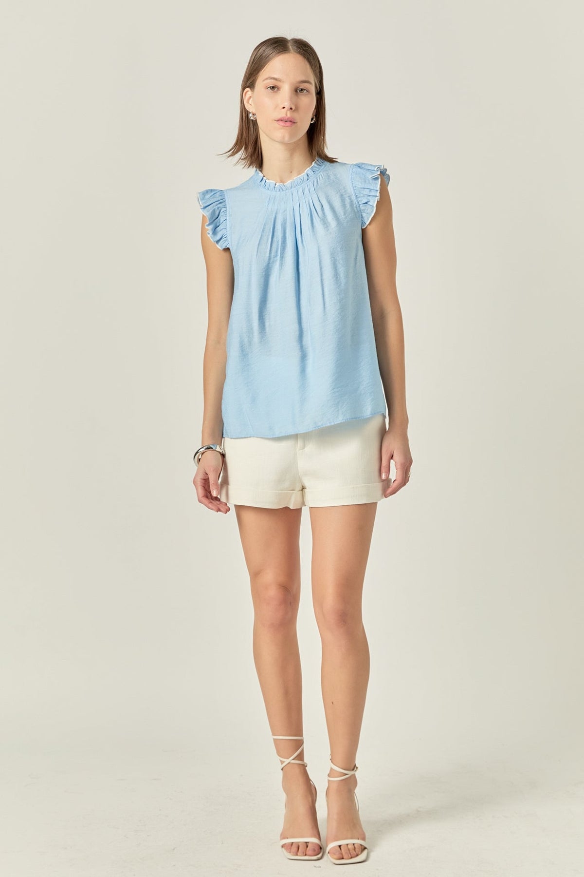 ENGLISH FACTORY - Contrast Stitch Sleeveless Top - TOPS available at Objectrare