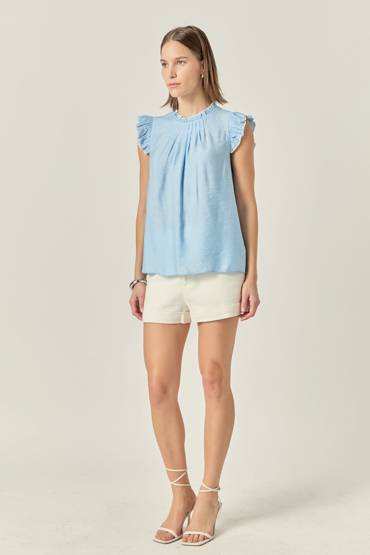 Contrast Stitch Sleeveless Top