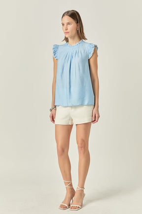 Contrast Stitch Sleeveless Top