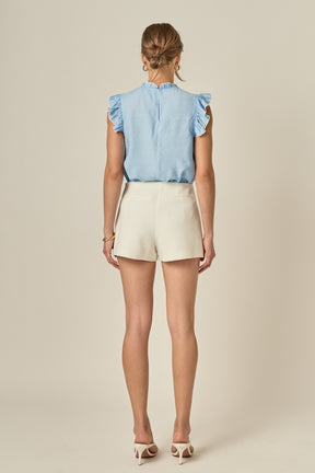 ENGLISH FACTORY - Contrast Stitch Sleeveless Top - TOPS available at Objectrare