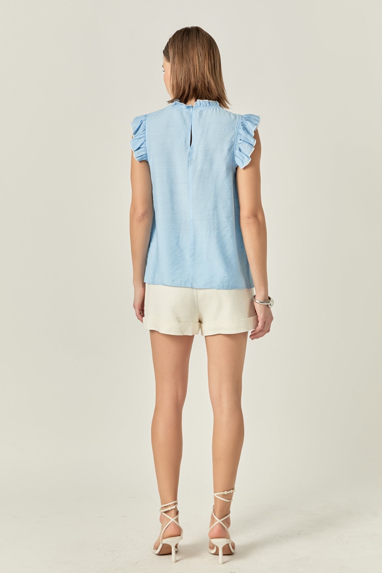 Contrast Stitch Sleeveless Top