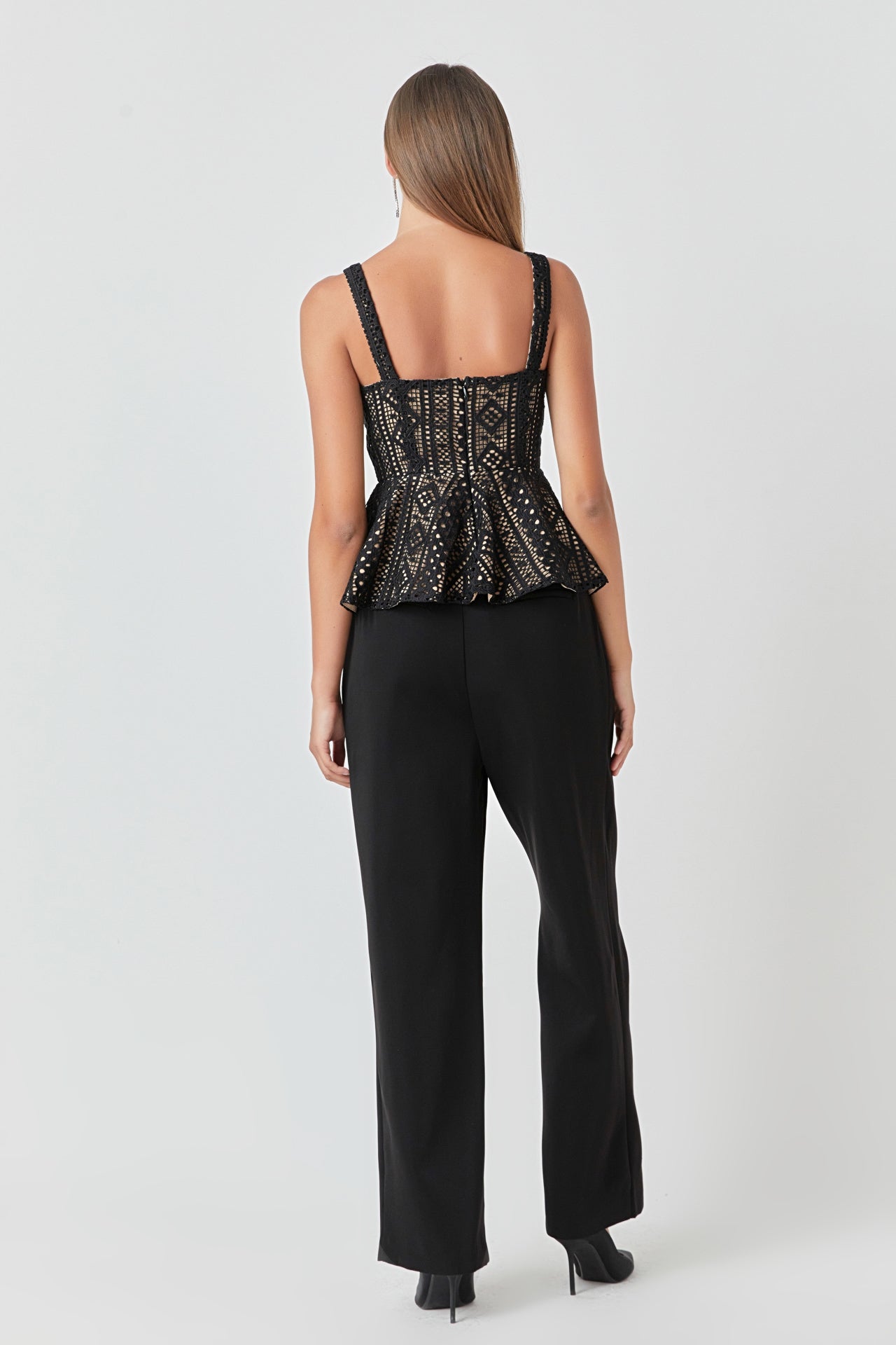 ENDLESS ROSE - Lace Peplum Top - TOPS available at Objectrare
