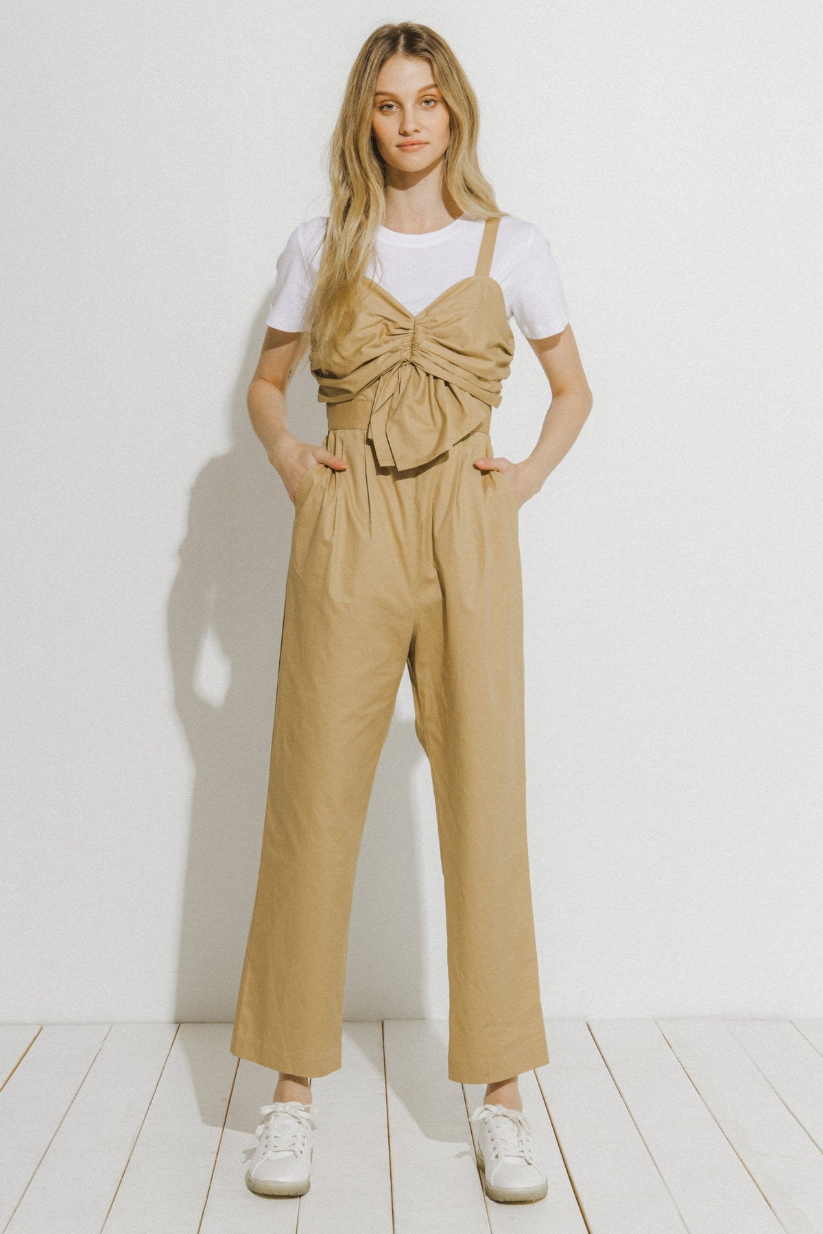 ENDLESS ROSE - Endless Rose - Ruched Detail Jumpsuit - JUMPSUITS available at Objectrare