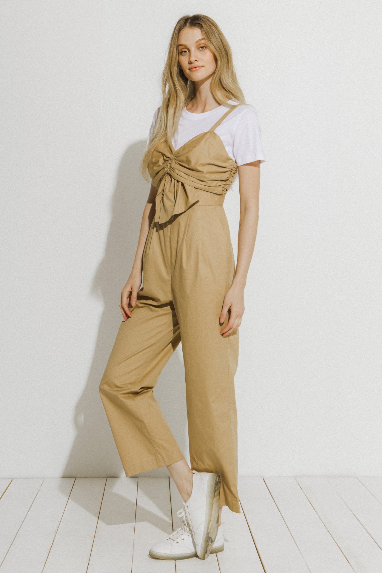 ENDLESS ROSE - Endless Rose - Ruched Detail Jumpsuit - JUMPSUITS available at Objectrare