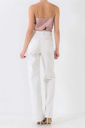 Satin Cowl Neck Top