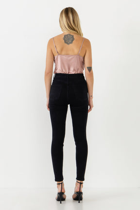 ENDLESS ROSE - Endless Rose - Satin Cowl Neck Top - TOPS available at Objectrare