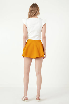 FREE THE ROSES - Free The Roses - Ruffled Skort - SKORTS available at Objectrare