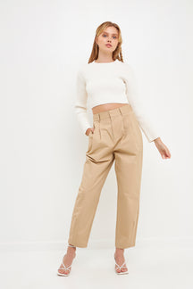 ENGLISH FACTORY - English Factory - High Waist Pleated Trouser - Final Sale - PANTS available at Objectrare