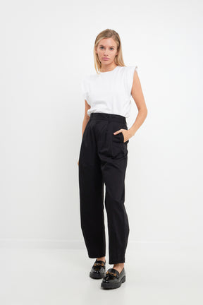 ENGLISH FACTORY - English Factory - High Waist Pleated Trouser - Final Sale - PANTS available at Objectrare