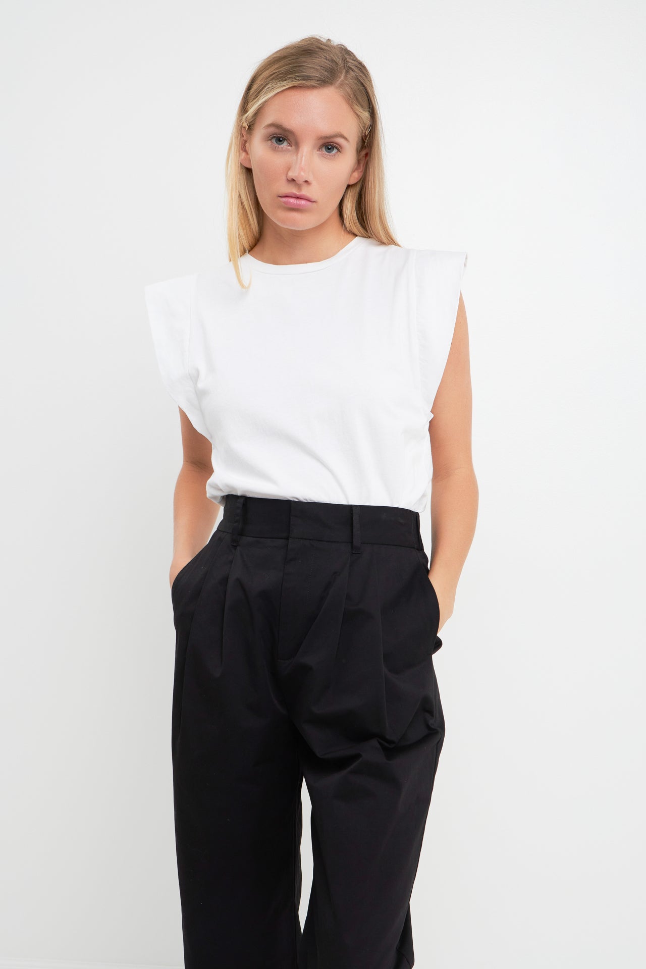 ENGLISH FACTORY - English Factory - High Waist Pleated Trouser - Final Sale - PANTS available at Objectrare