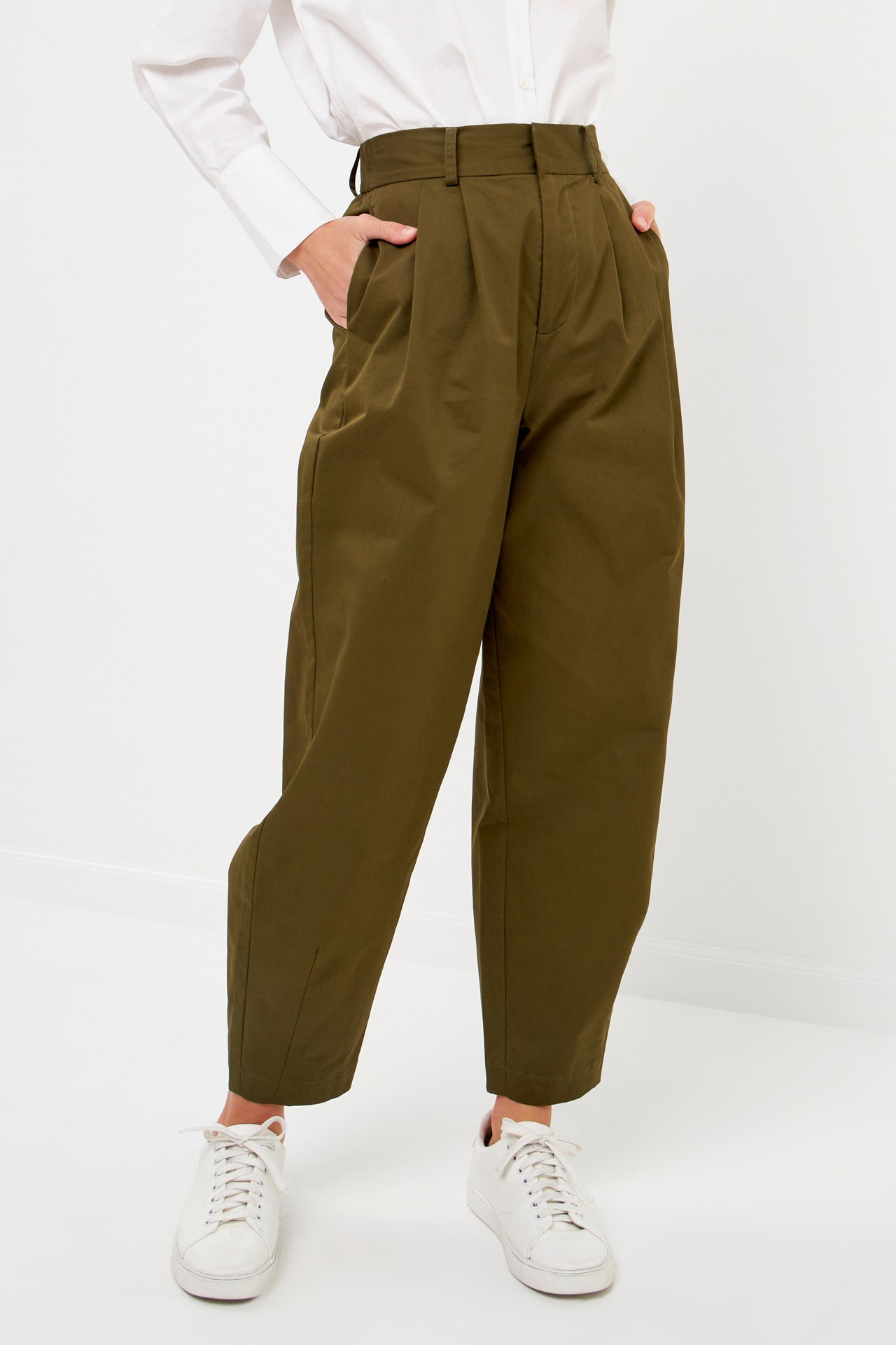 ENGLISH FACTORY - High Waist Pleated Trouser - PANTS available at Objectrare