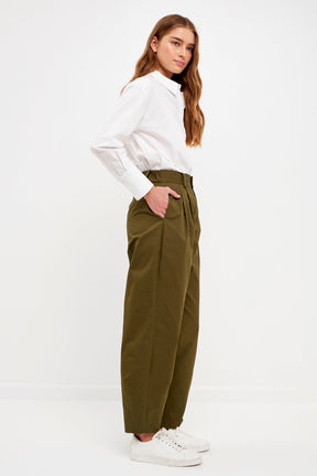 ENGLISH FACTORY - High Waist Pleated Trouser - PANTS available at Objectrare