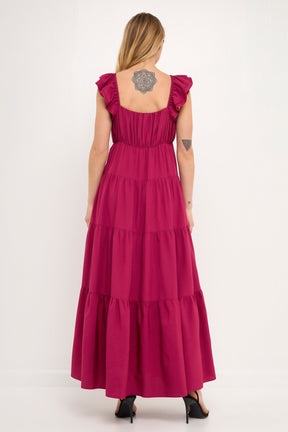 ENDLESS ROSE - Ruffle Sleeve Maxi Dress - DRESSES available at Objectrare
