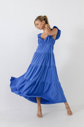 FREE THE ROSES - Free The Rose - Ruffle Sleeve Maxi Dress - DRESSES available at Objectrare